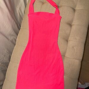 AFRM Strapless Neon Pink Dress